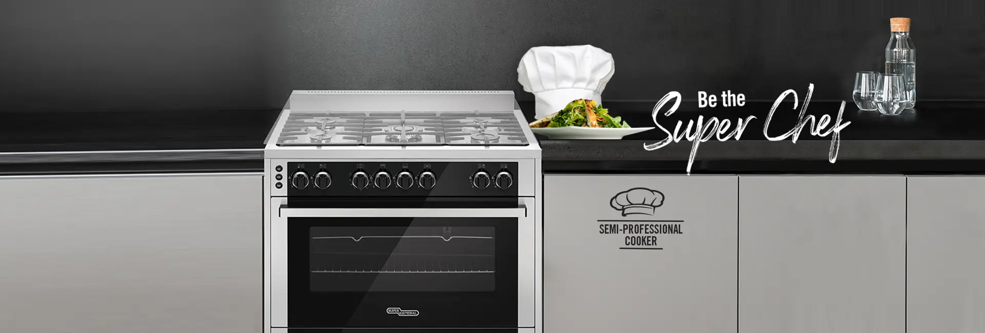 Super General Free Standing Gas Cooker SGC916FSBGOF